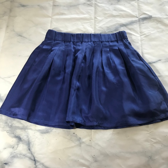 Cynthia Steffe Dresses & Skirts - Cynthia Cynthia Steffe Ruched Shiny Blue Skirt